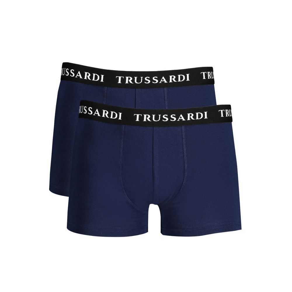 Trussardi Blu Cotton Men's Boxer - Comfort Meets Style