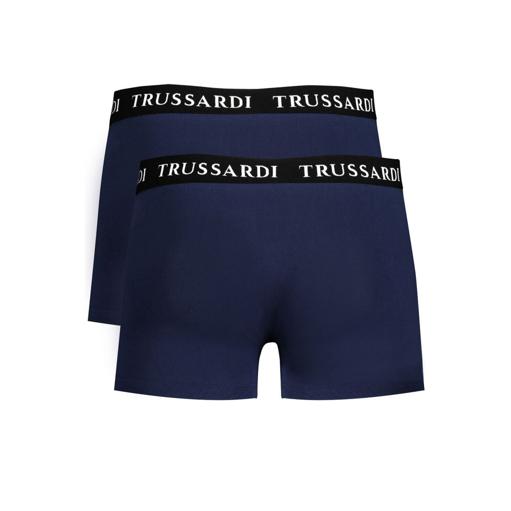 Trussardi Blu Cotton Men's Boxer - Comfort Meets Style