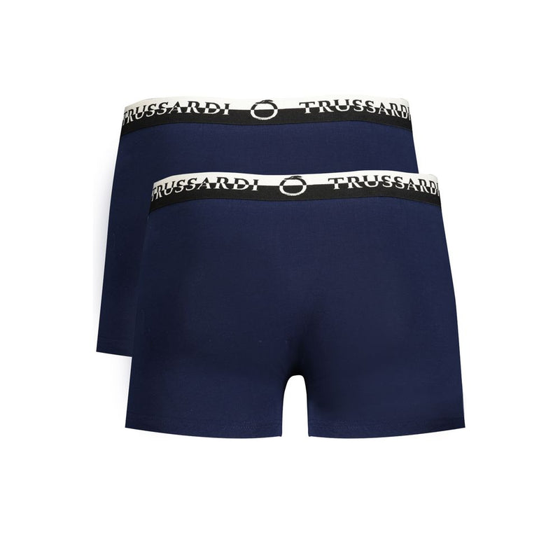 Trussardi Blu Cotton Men's Boxer Shorts - Comfort & Style