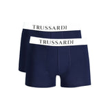 Trussardi Blu Cotton Men Underwear - Stylish Boxer Duo