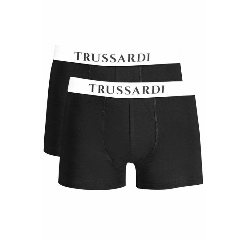 Trussardi Black Cotton Men's Boxer Briefs - Comfortable & Stylish