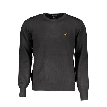 U.S. Grand Black Viscosa Men Sweater