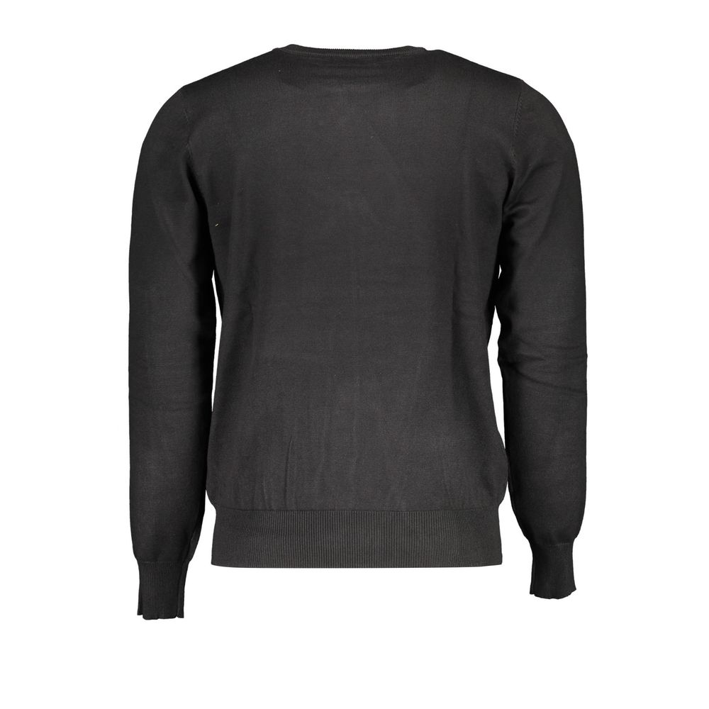 U.S. Grand Black Viscosa Men Sweater - Classic Style