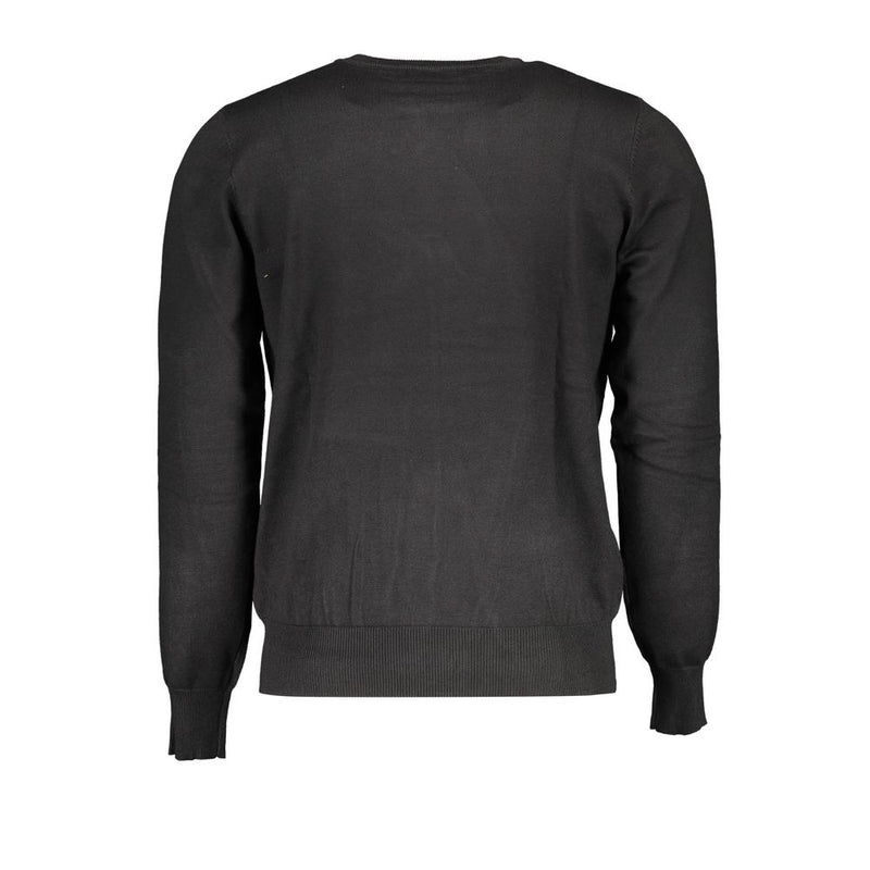 U.S. Grand Black Viscosa Men Sweater - Classic Style