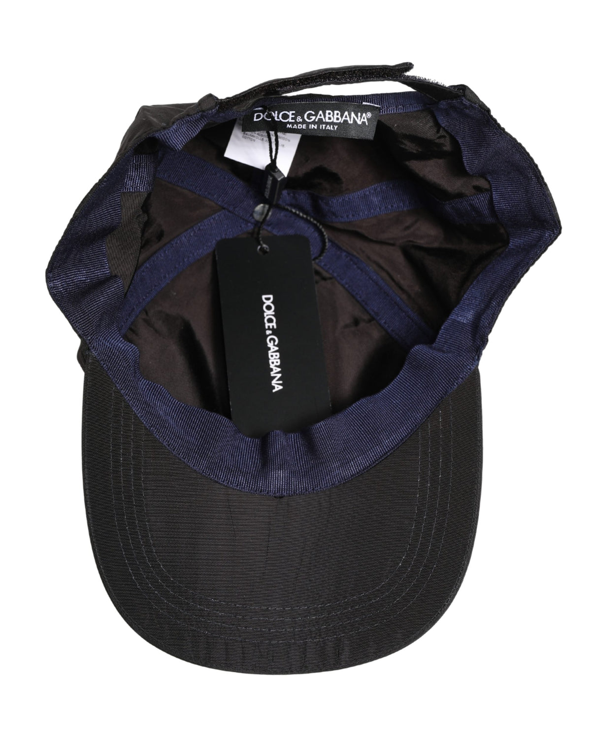 Dolce & Gabbana Casquette de baseball à 6 panneaux en coton noir pour homme