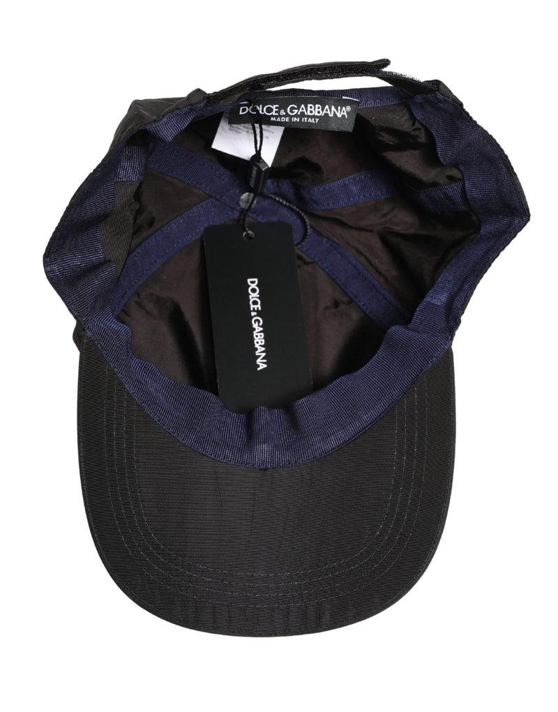 Dolce & Gabbana Casquette de baseball à 6 panneaux en coton noir pour homme