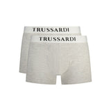Trussardi Gray Cotton Men's Boxer Short - Comfortable & Stylish