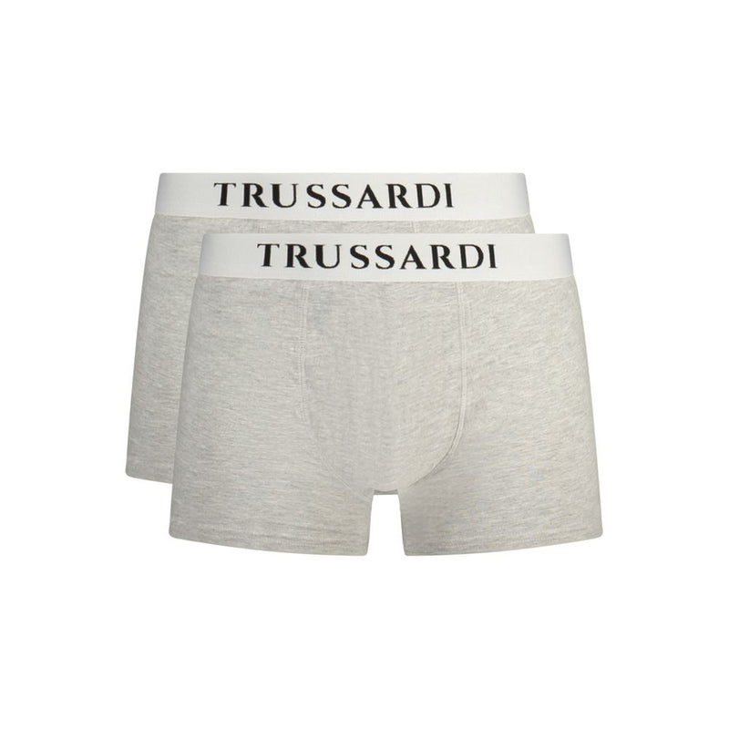 Trussardi Gray Cotton Men's Boxer Short - Comfortable & Stylish