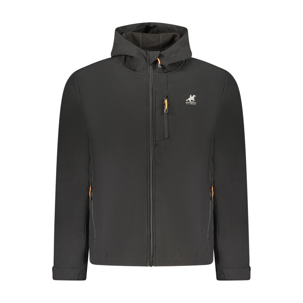 U.S. Grand Black Polyester Men's Jacket - Stylish & Functional
