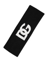 Dolce & Gabbana Homme Bandeau Chapeau Cachemire Noir Blanc Logo