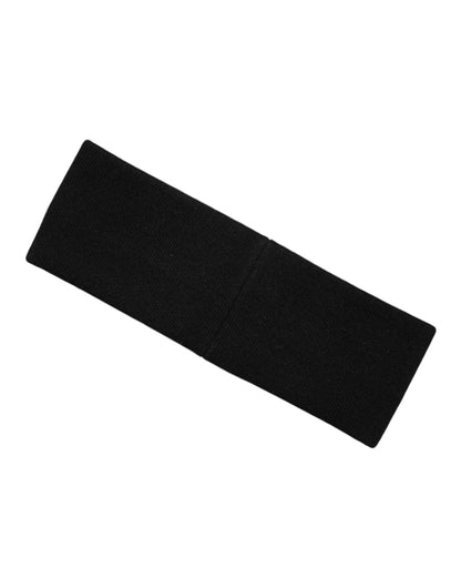 Dolce & Gabbana Heren Zwart Wit Kasjmier Logo Hoofdband Muts