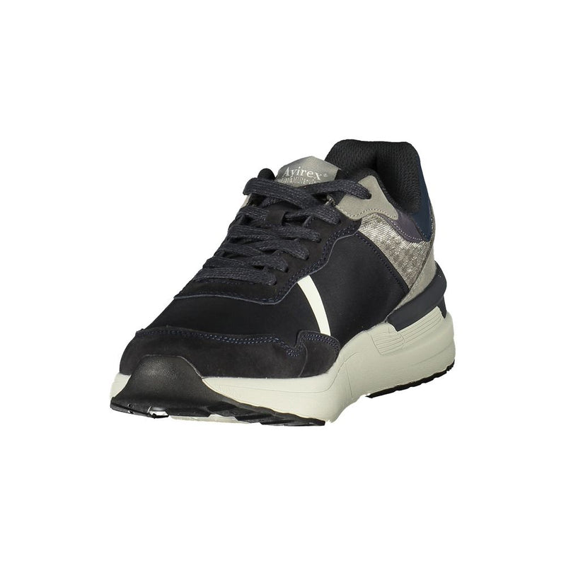 Avirex Blue Polyurethane Men Sneaker
