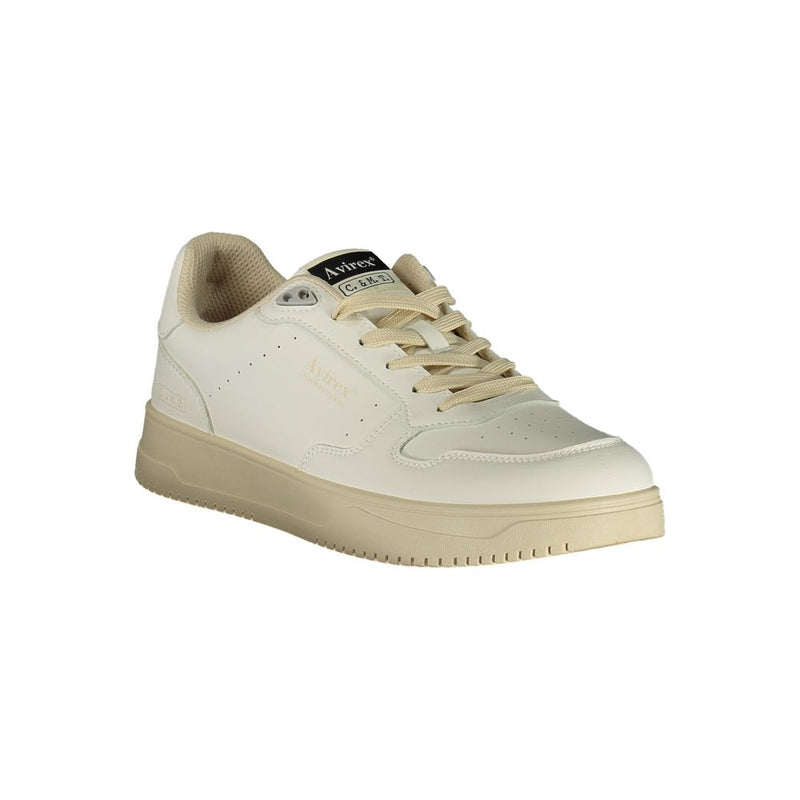 Avirex White Polyurethane Men Sneaker - Stylish Athletic Footwear