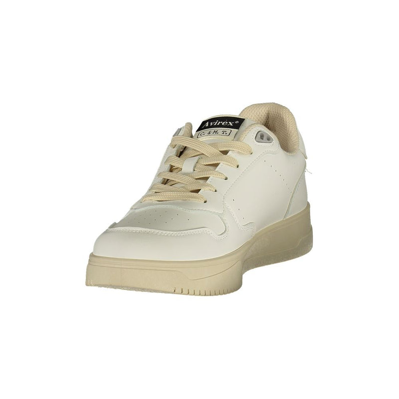 Avirex White Polyurethane Men Sneaker - Stylish Athletic Footwear