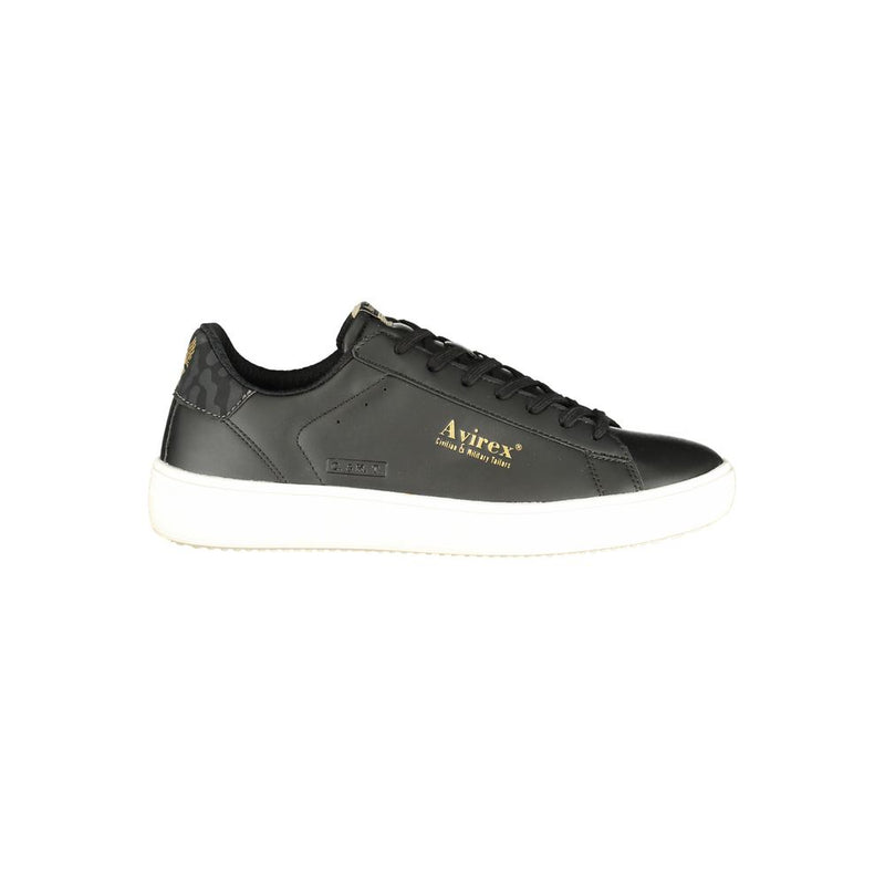 Avirex MIKEL Black Polyurethane Men Sneaker