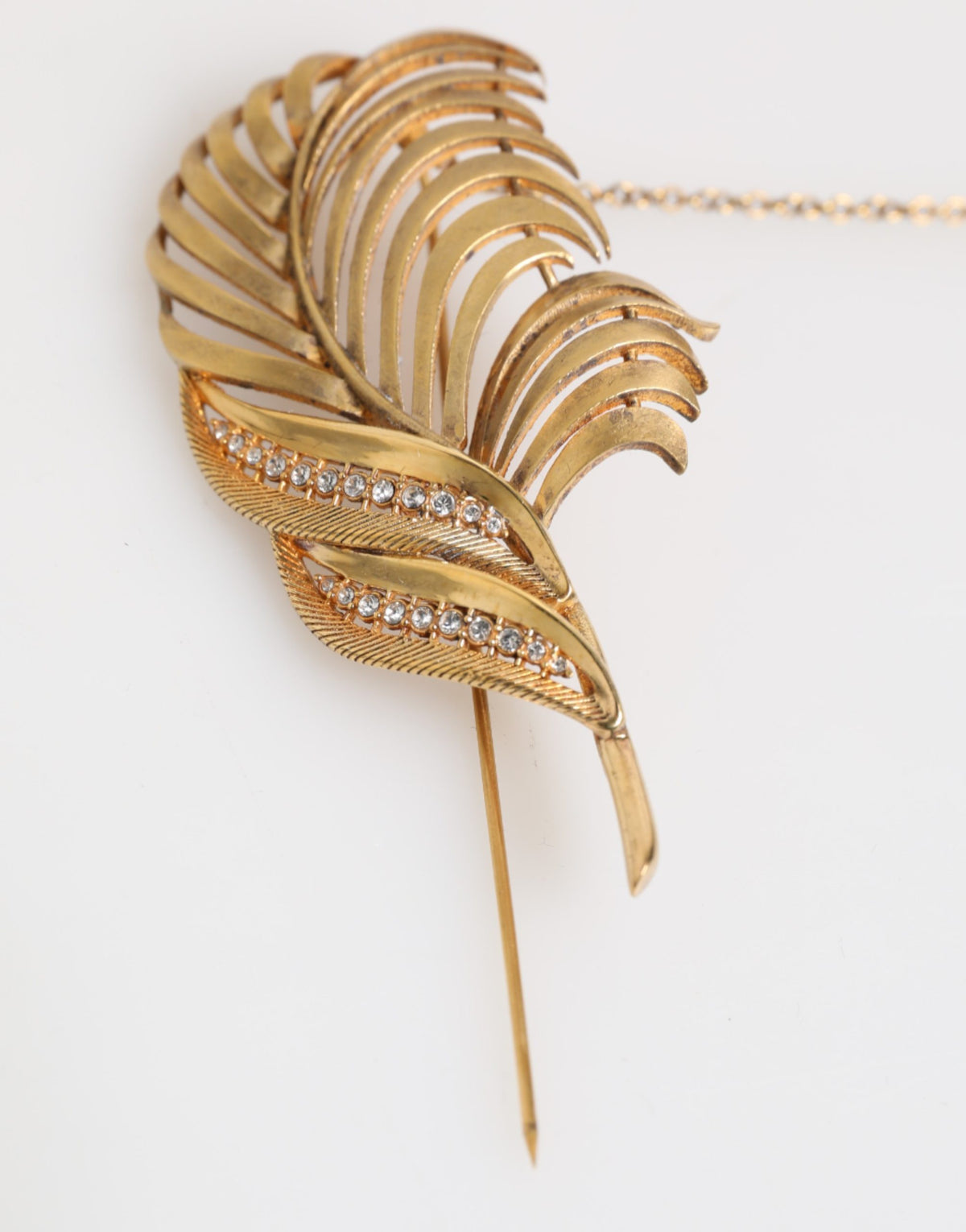 Broche de revers Dolce & Gabbana en or, argent sterling 925 et feuilles