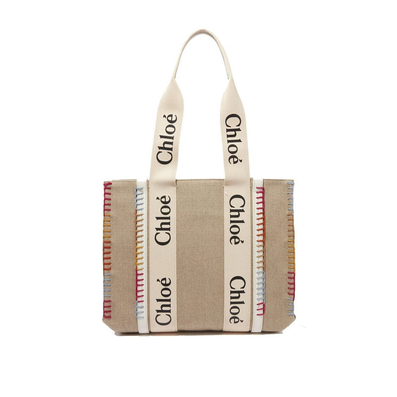 Chloé Beige Wool Tote Bag - Elegant & Eco-Friendly Design