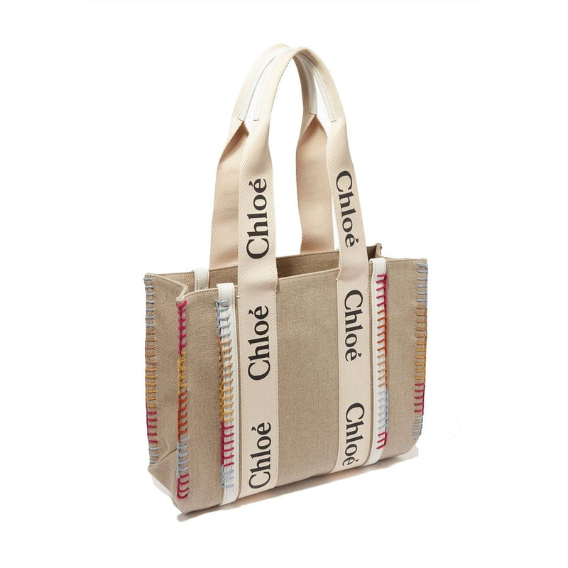 Chloé Beige Wool Tote Bag - Elegant & Eco-Friendly Design
