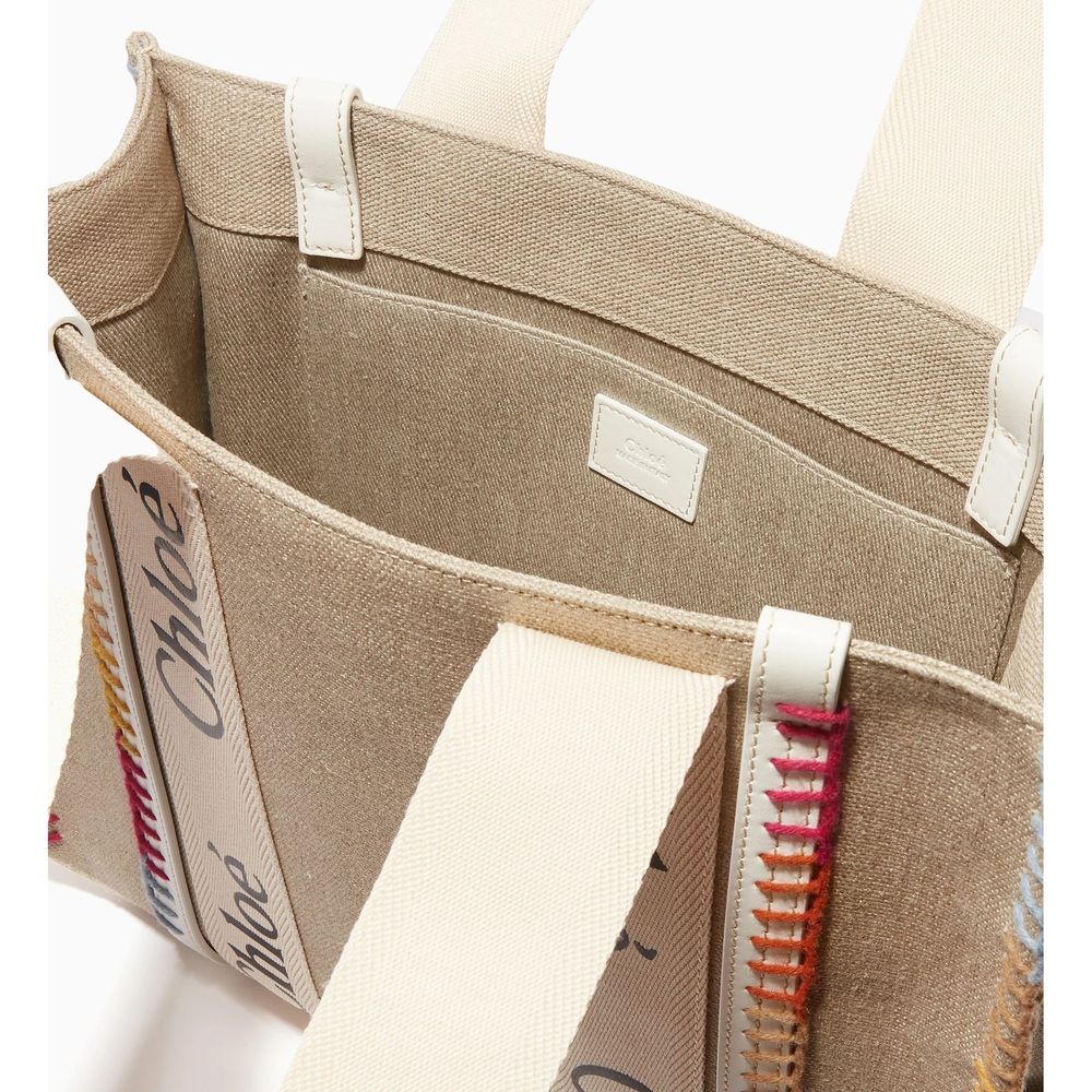 Chloé Beige Wool Tote Bag - Eco-Conscious Design