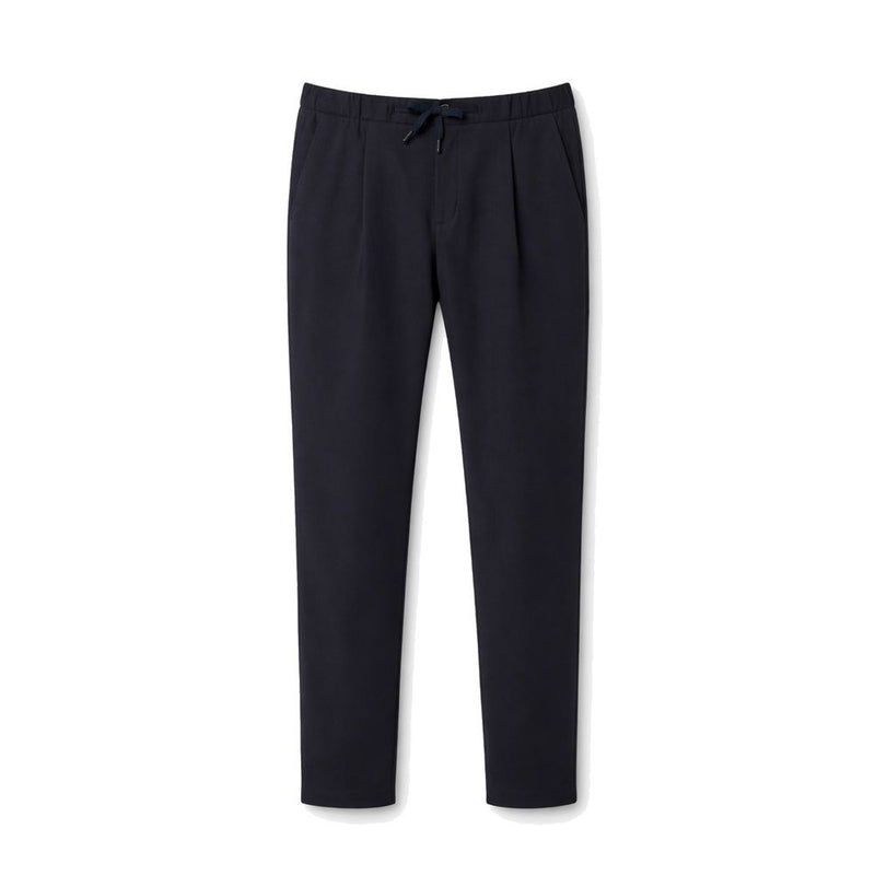 Herno Blue Virgin Wool Casual Pants for Men