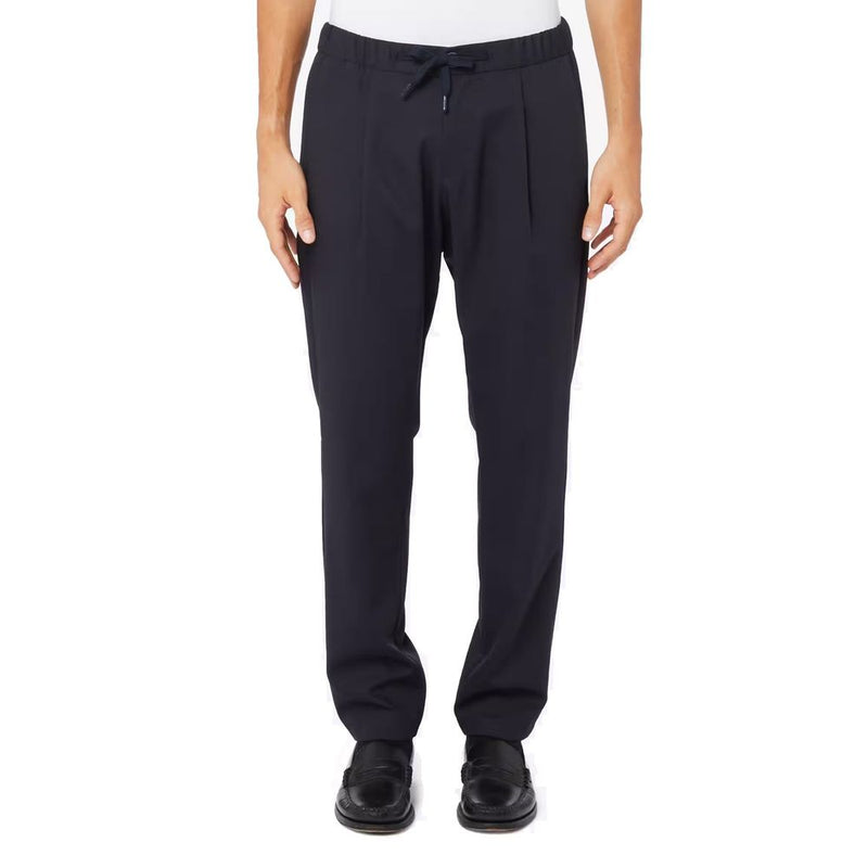 Herno Blue Virgin Wool Casual Pants for Men