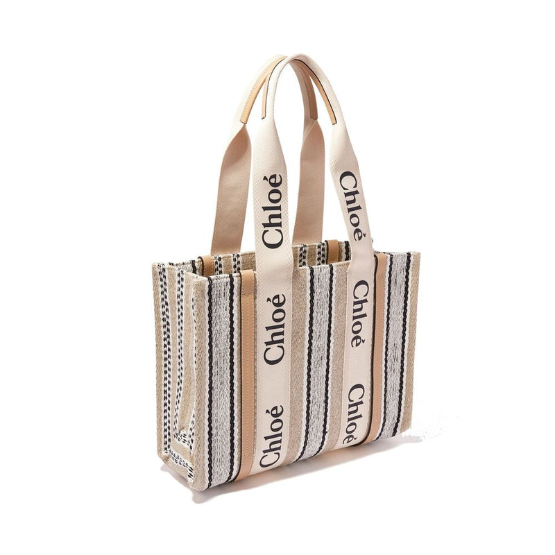 Chloé Beige Linen Tote Bag - Elegant and Versatile