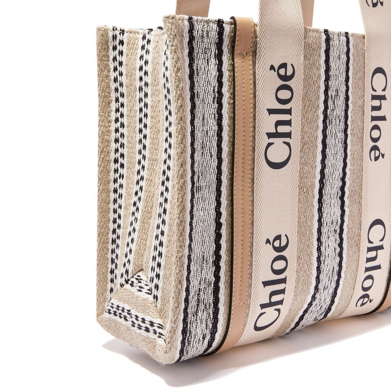 Chloé Beige Linen Tote Bag - Elegant and Versatile