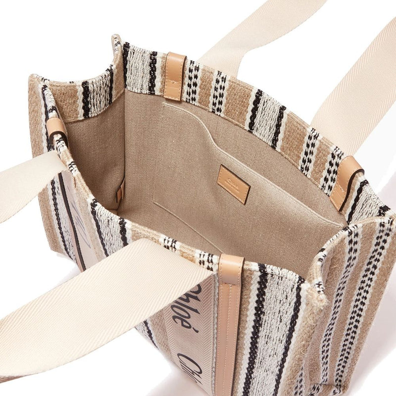Chloé Beige Linen Tote Bag - Elegant and Versatile