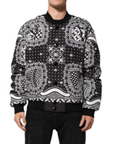 Bomber pour homme Dolce & Gabbana motif bandana noir et blanc