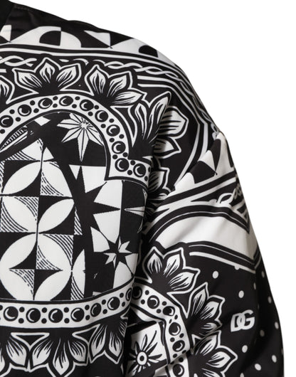 Bomber pour homme Dolce & Gabbana motif bandana noir et blanc