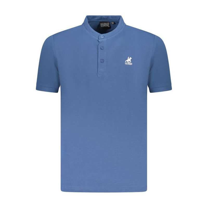 U.S. Grand Blue Cotton Polo Shirt for Men