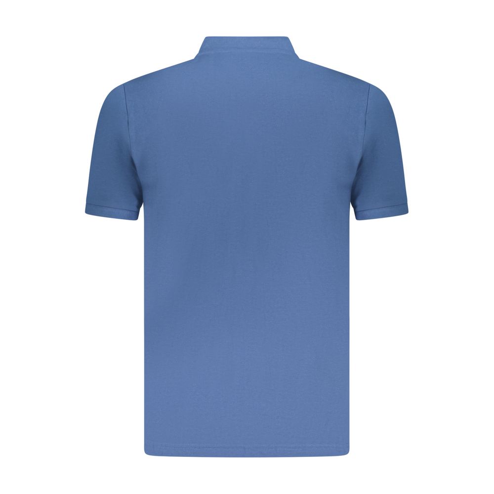 U.S. Grand blauw katoenen poloshirt voor heren