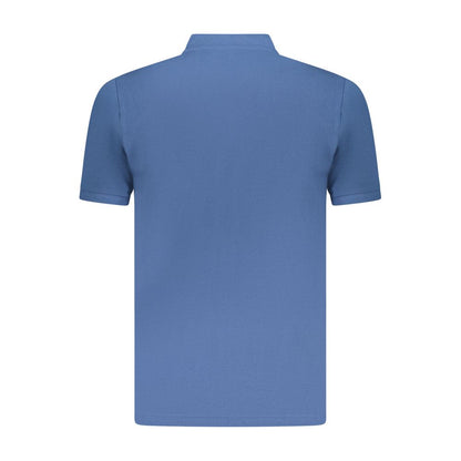 U.S. Grand blauw katoenen poloshirt voor heren