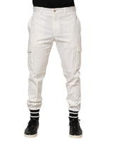 Pantalon cargo skinny en coton blanc Dolce &amp; Gabbana pour homme