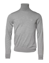 Pull Dolce & Gabbana gris à col roulé et manches longues