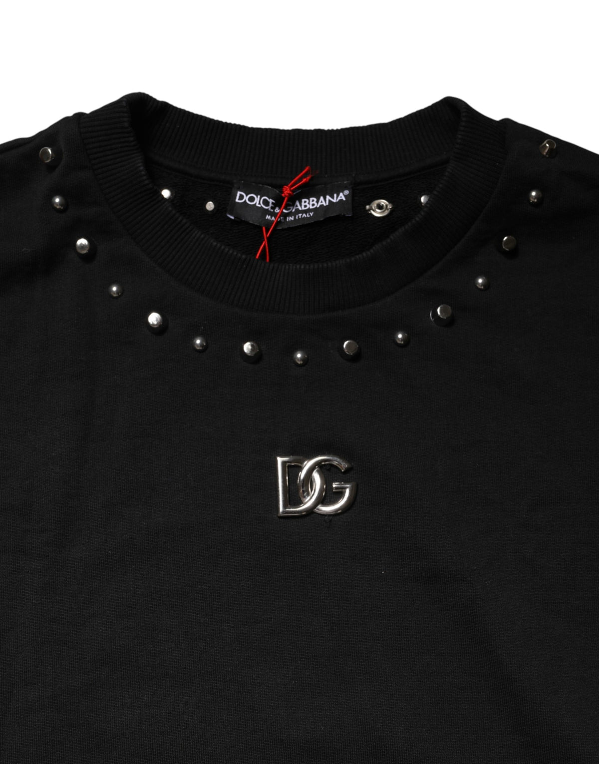 Pull Dolce & Gabbana en coton noir orné