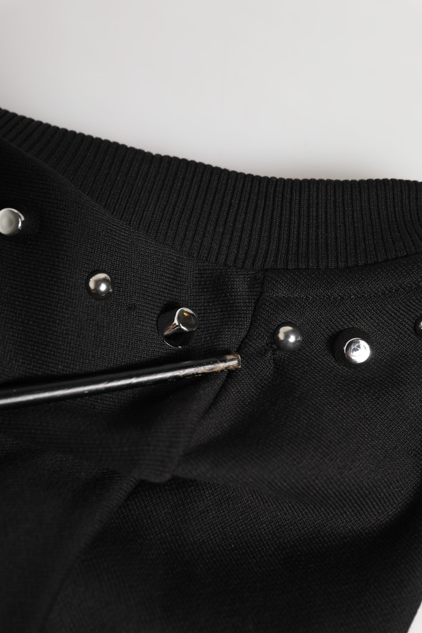 Pull Dolce & Gabbana en coton noir orné