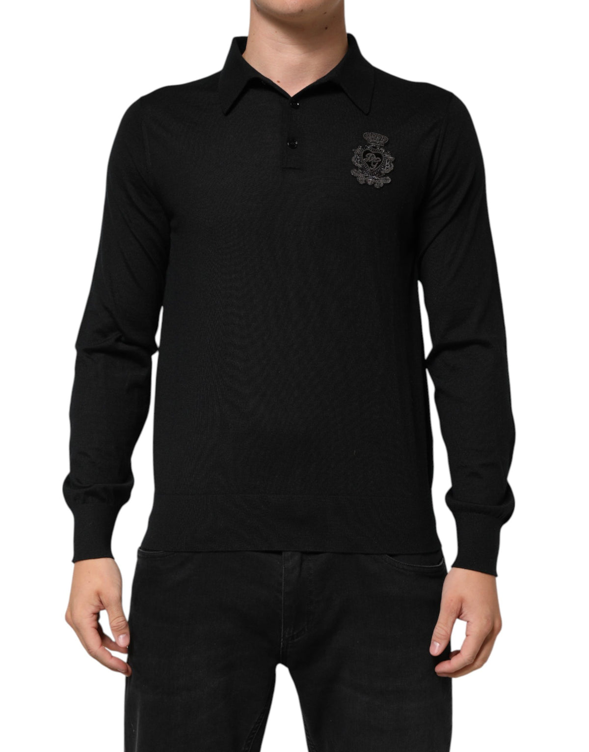 Pull à manches longues Dolce &amp; Gabbana Black Crest pour homme