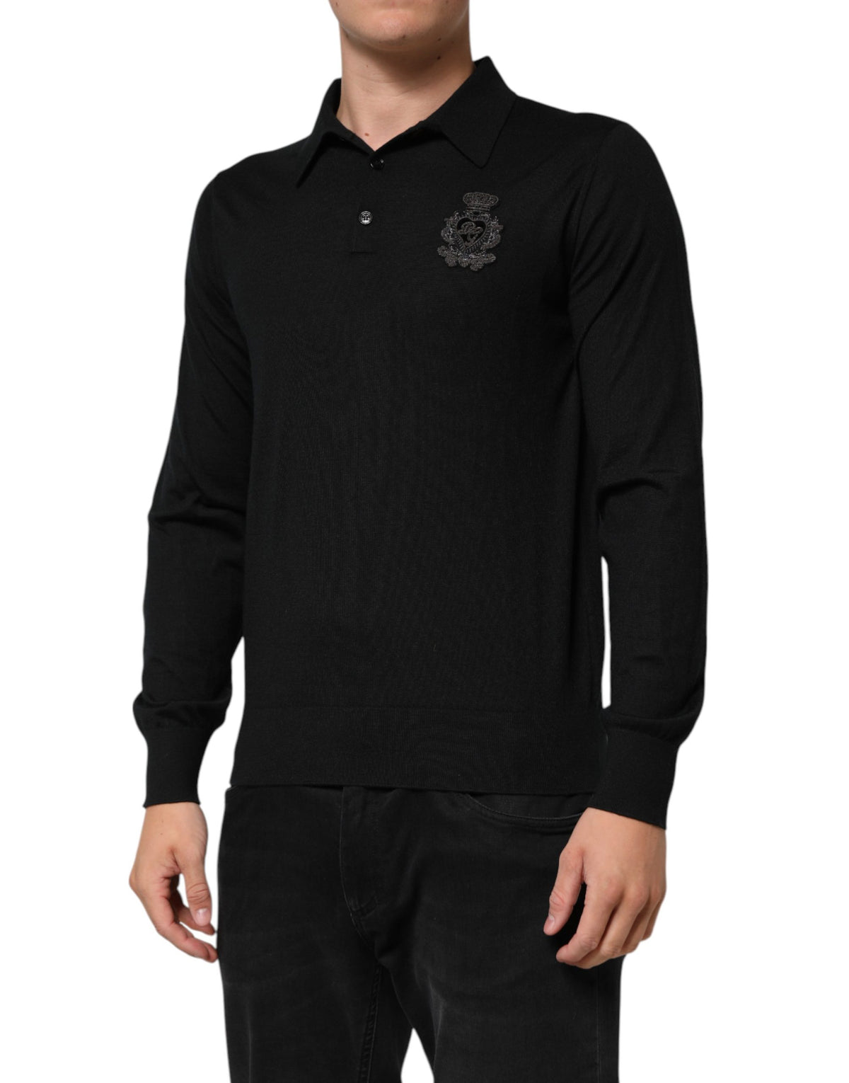 Pull à manches longues Dolce &amp; Gabbana Black Crest pour homme