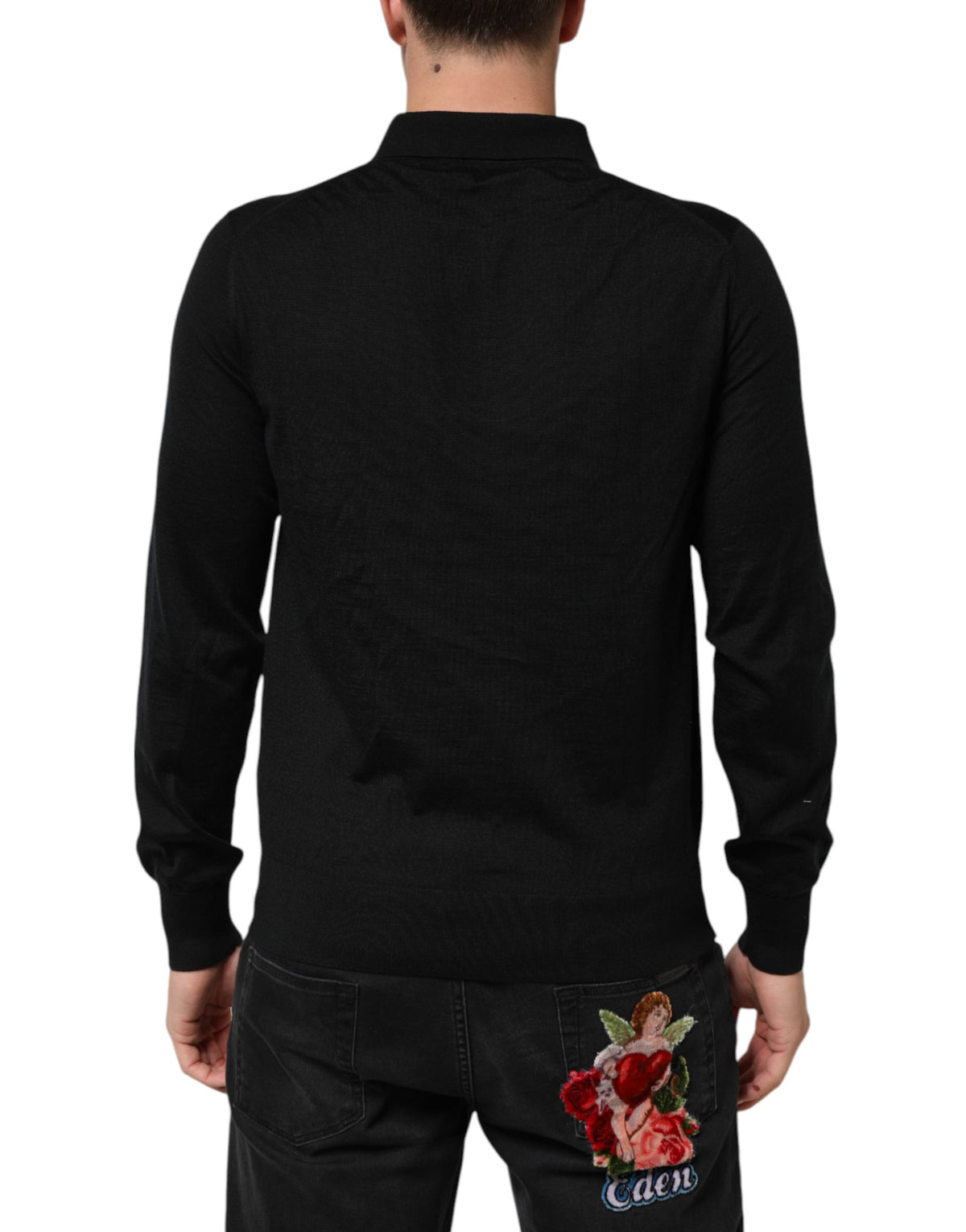 Pull à manches longues Dolce &amp; Gabbana Black Crest pour homme