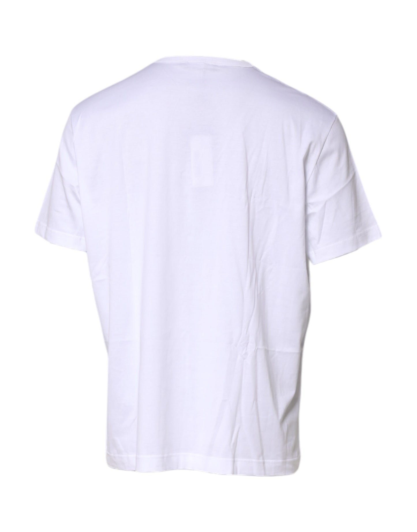 Dolce & Gabbana Wit Katoenen Heraldiek DG-wapen Patch T-shirt