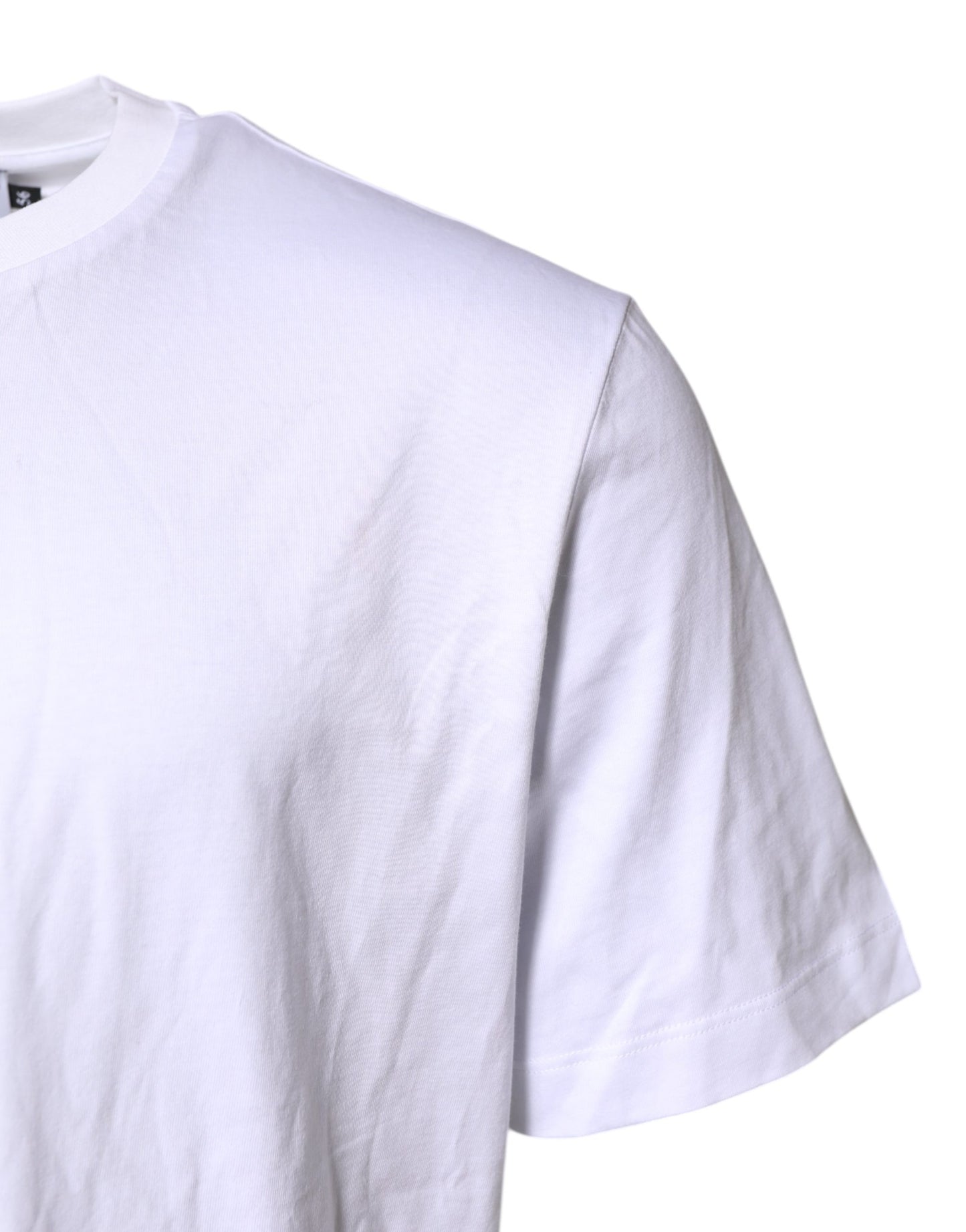 Dolce & Gabbana Wit Katoenen T-shirt voor Heren met DG Logo Borduurwerk