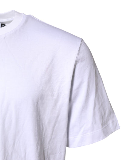 Dolce & Gabbana Wit Katoenen T-shirt voor Heren met DG Logo Borduurwerk
