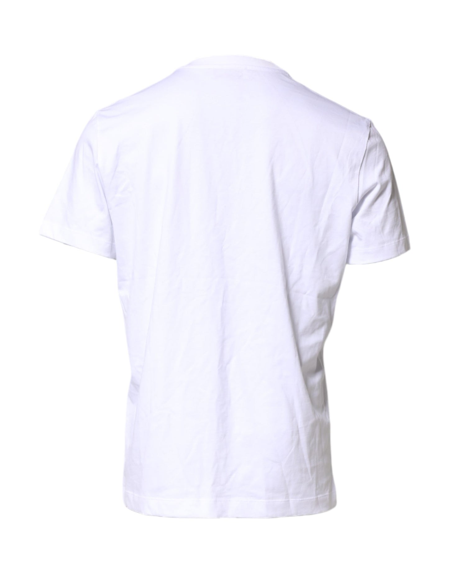 Dolce & Gabbana Wit Katoenen T-shirt voor Heren met DG Logo Borduurwerk