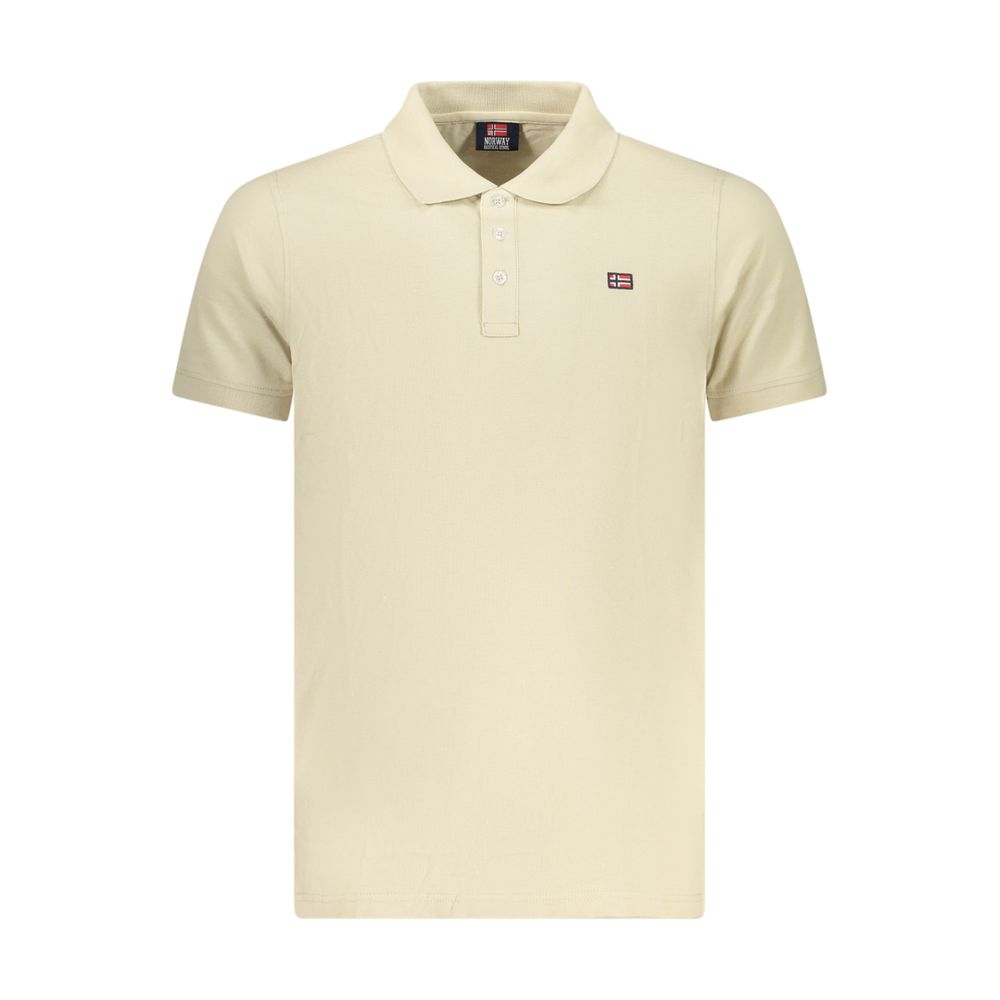 Polo Shirt Beige en Coton pour Hommes - Norway 1963