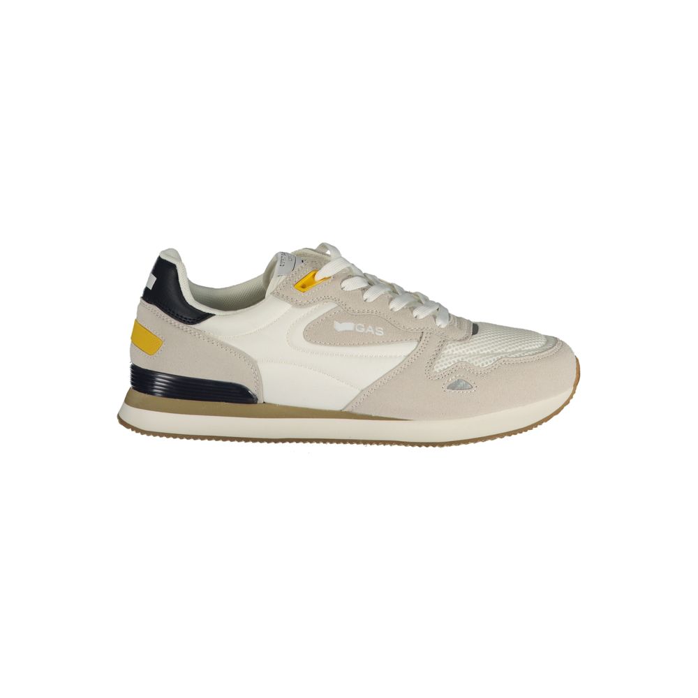 Gas White Polyester Men Sneaker - Stylish & Comfortable