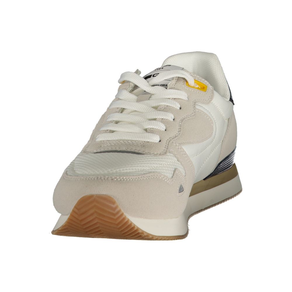 Gas White Polyester Men Sneaker - Stylish & Comfortable