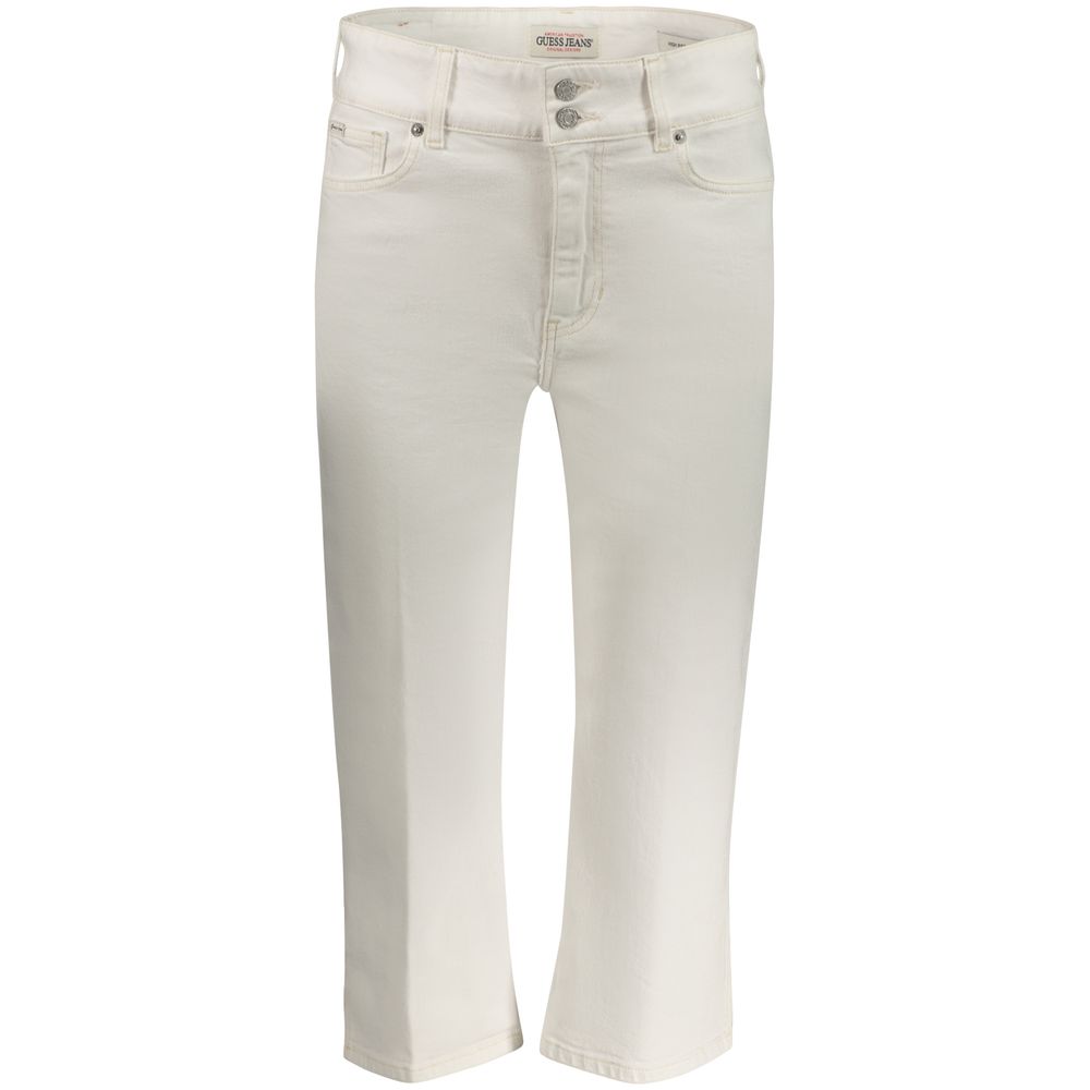 Guess Jeans Bianco Cotton Women Capri - Élégance et Confort