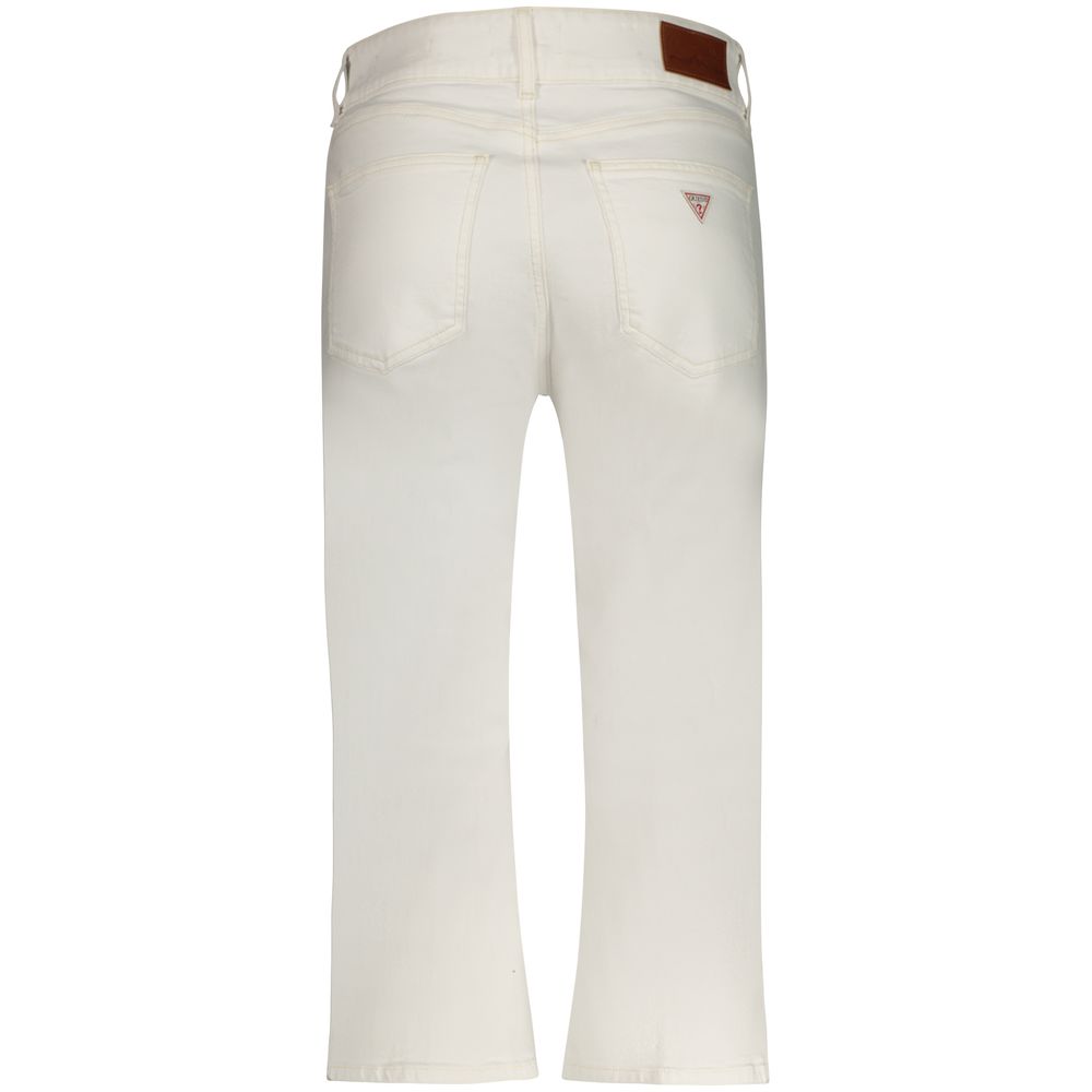 Guess Jeans Bianco Cotton Women Capri - Élégance et Confort
