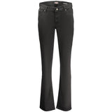 Guess Jeans G08 Mid Rise Straight Black Cotton Women's Jeans